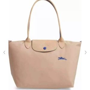 Longchamp Le Pliage Club Small Shoulder Beige